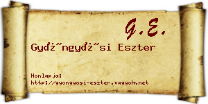 Gyöngyösi Eszter névjegykártya