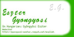 eszter gyongyosi business card